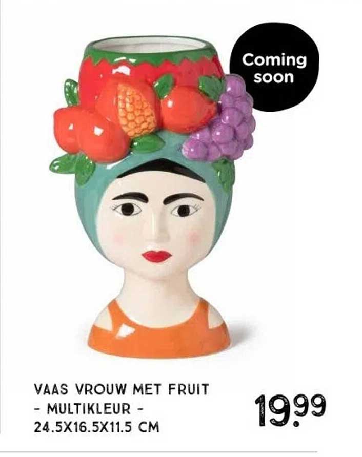 VAAS VROUW MET FRUIT