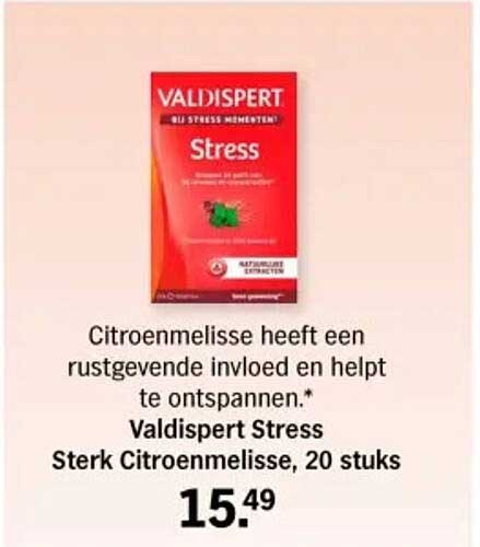 Valdispert Stress Sterk Citroenmelisse, 20 stuks