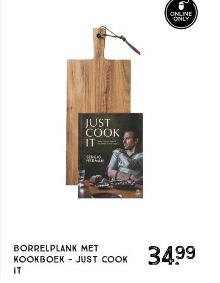 BORRELPLANK MET KOOKBOEK - JUST COOK IT