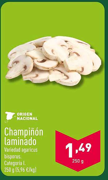 Champiñón laminado