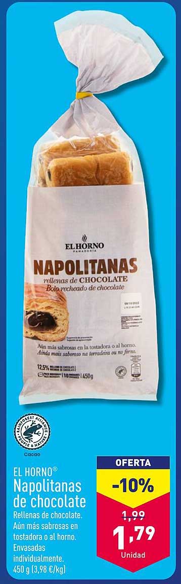 EL HORNO® Napolitanas de chocolate