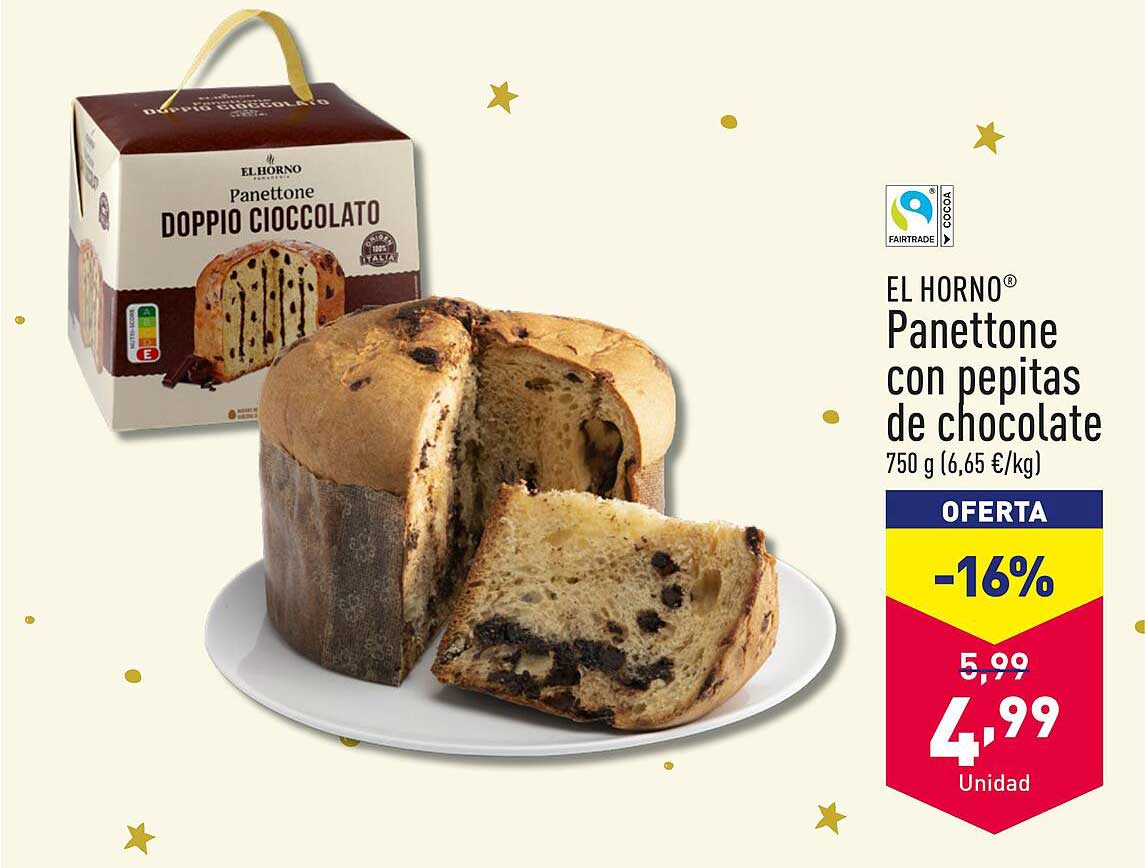 EL HORNO® Panettone con pepitas de chocolate