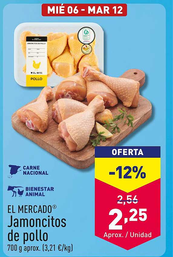 EL MERCADO® Jamoncitos de pollo