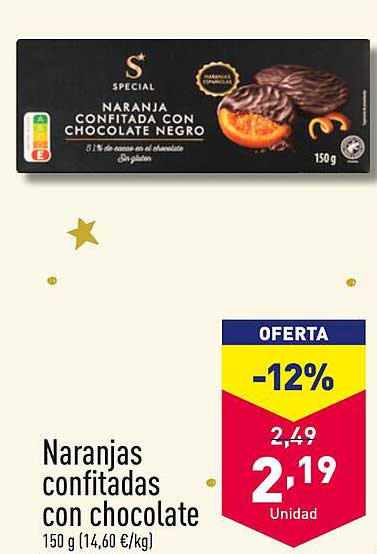 Naranjas confitadas con chocolate