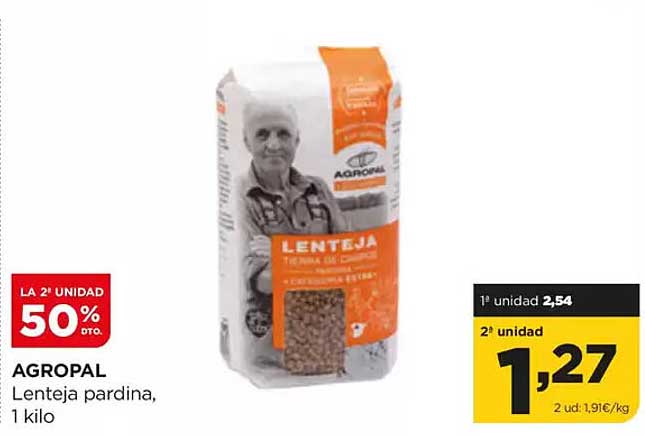 AGROPAL Lenteja pardina, 1 kilo