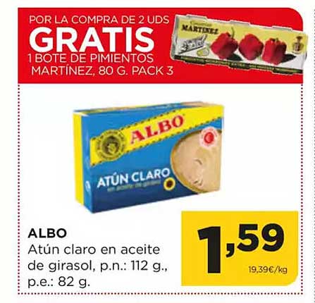 ALBO Atún claro en aceite