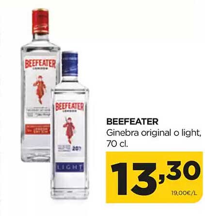 BEEFEATER  
Ginebra original o light