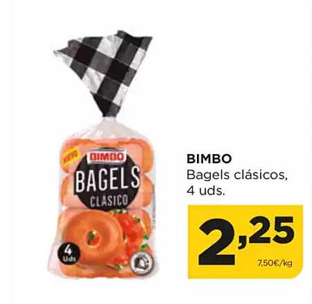 BIMBO Bagels clásicos, 4 uds.