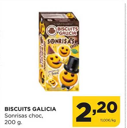 BISCUITS GALICIA  
Sonrisas choc