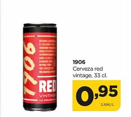 Cerveza red vintage, 33 cl.