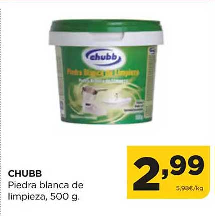 CHUBB  
Piedra blanca de limpieza