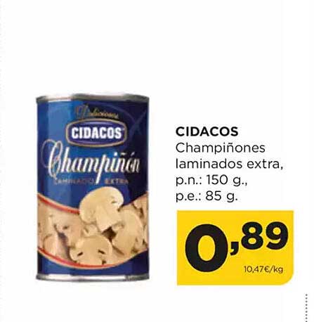 CIDACOS Champiñones laminados extra