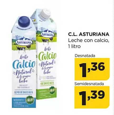 C.L. ASTURIANA Leche con calcio