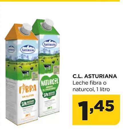 C.L. ASTURIANA  
Leche fibra o naturcol, 1 litro