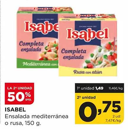 ISABEL Ensalada mediterránea o rusa, 150 g.