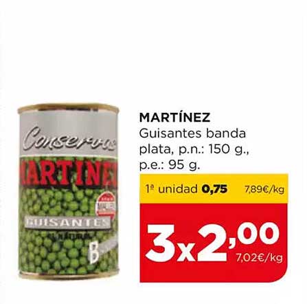 MARTÍNEZ Guisantes banda plata