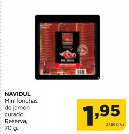 NAVIDUL Mini lonchas de jamón curado Reserva