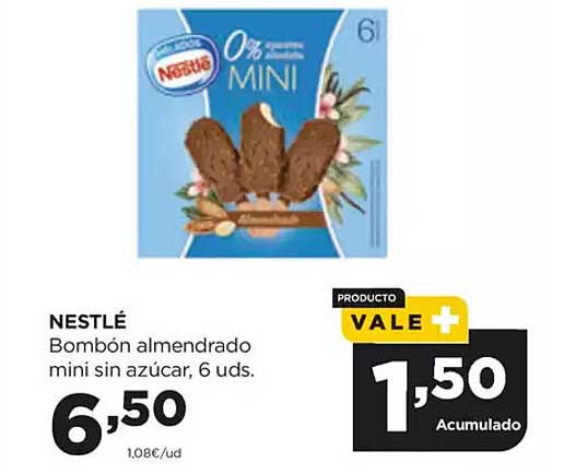 NESTLÉ  
Bombón almendrado mini sin azúcar, 6 uds.