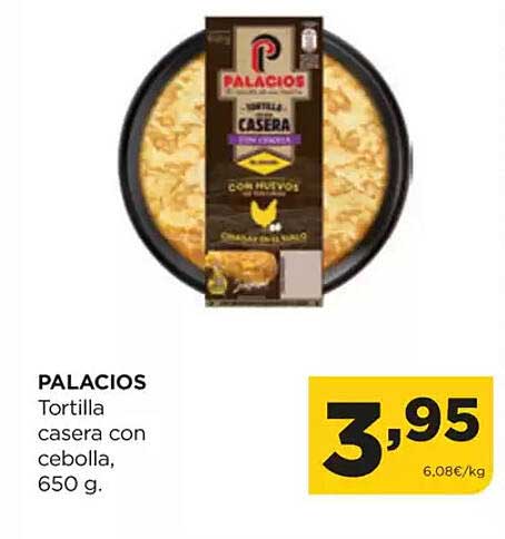 PALACIOS Tortilla casera con cebolla