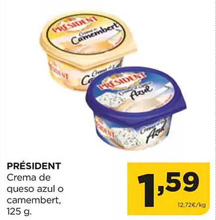 PRÉSIDENT Crema de queso azul o camembert