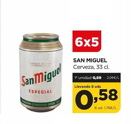 SAN MIGUEL Cerveza, 33 cl.