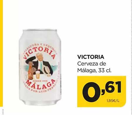 VICTORIA  Cervezas de Málaga, 33 cl.