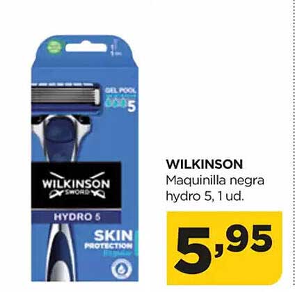 WILKINSON Maquinilla negra hydro 5, 1 ud.