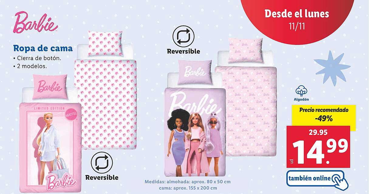 Barbie Ropa de cama