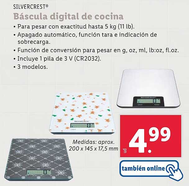 Báscula digital de cocina