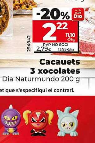 Cacauets 3 xocolates