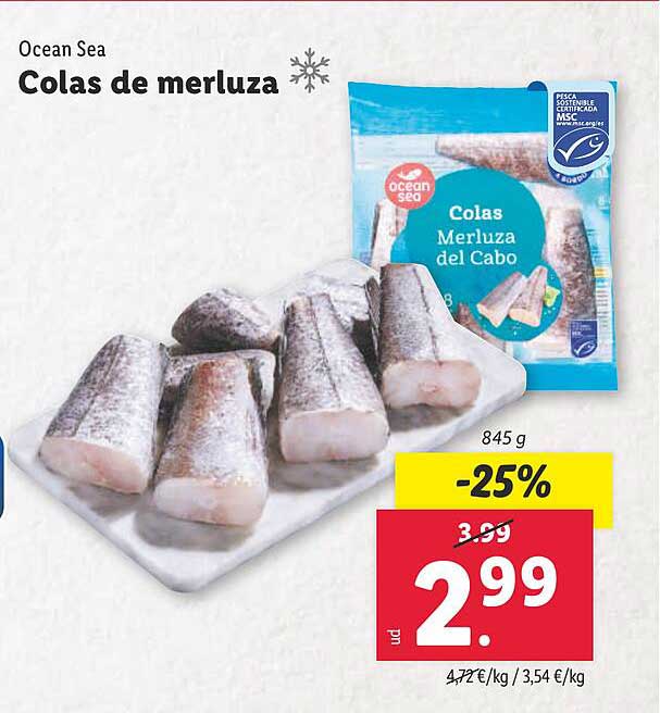 Colas de merluza