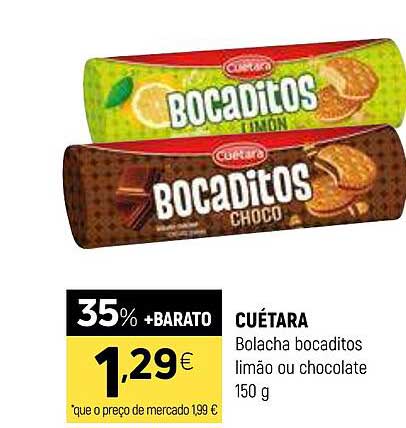 CUÉTARA Bocaditos Limón o Chocolate