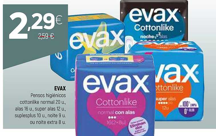 EVAX Pensos higiénicos cottonlike normal 20 u.