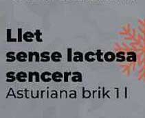 Llet sense lactosa sencera Asturiana brik 1 l