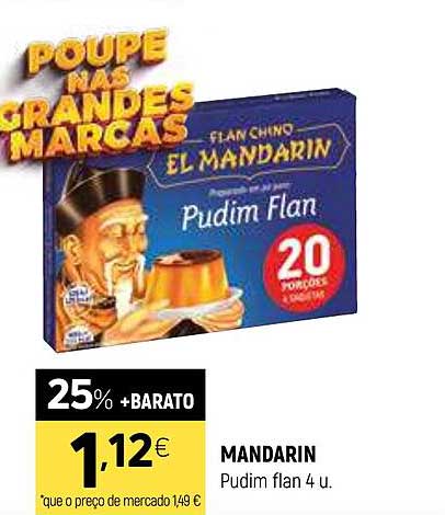 MANDARIN Pudim flan 4 u.