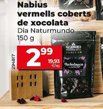 Nabius vermells coberts de xocolata