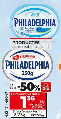 Philadelphia Light  
Philadelphia Original 250g