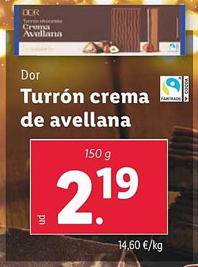 Turrón crema de avellana