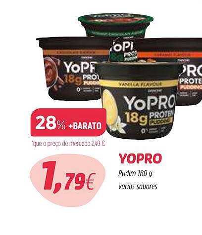 YOPRO  
Pudim 180 g  
vários sabores  