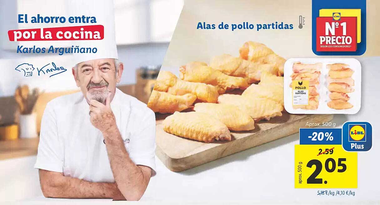 Alas de pollo partidas