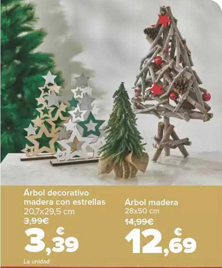 Árbol decorativo madera con estrellas