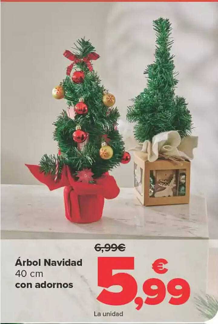 Árbol Navidad 40 cm con adornos