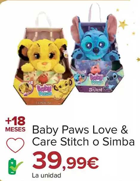 Baby Paws Love & Care Stitch o Simba