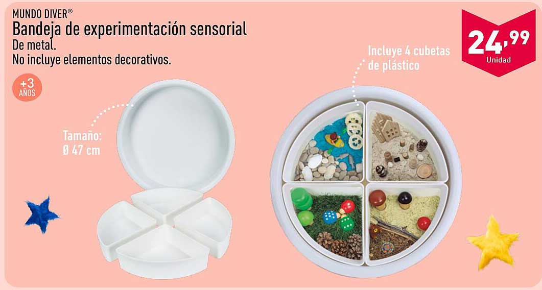 Bandeja de experimentación sensorial