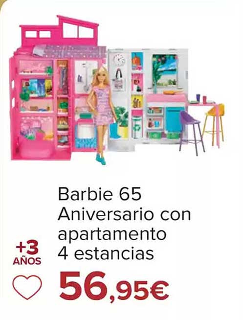 Barbie 65 Aniversario con apartamento 4 estancias