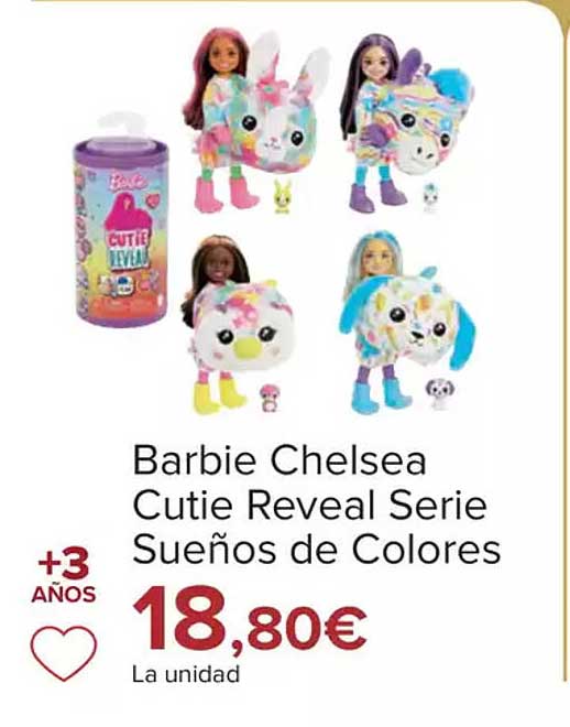 Barbie Chelsea Cutie Reveal Serie Sueños de Colores