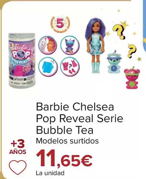 Barbie Chelsea Pop Reveal Serie Bubble Tea