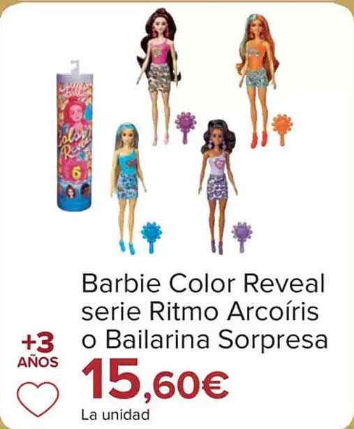 Barbie Color Reveal serie Ritmo Arcoíris o Bailarina Sorpresa