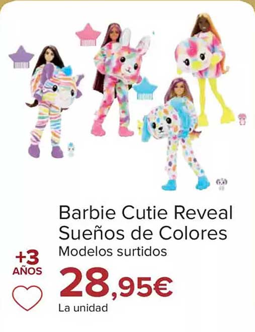 Barbie Cutie Reveal Sueños de Colores modelos surtidos