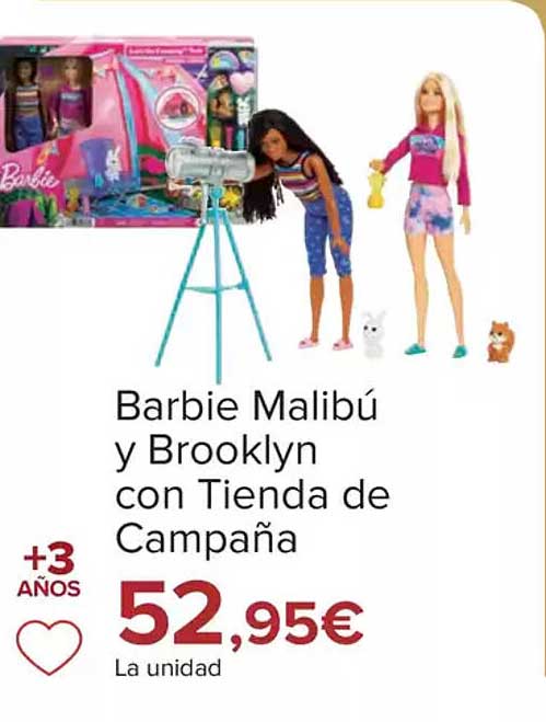 Barbie Malibú y Brooklyn con Tienda de Campaña